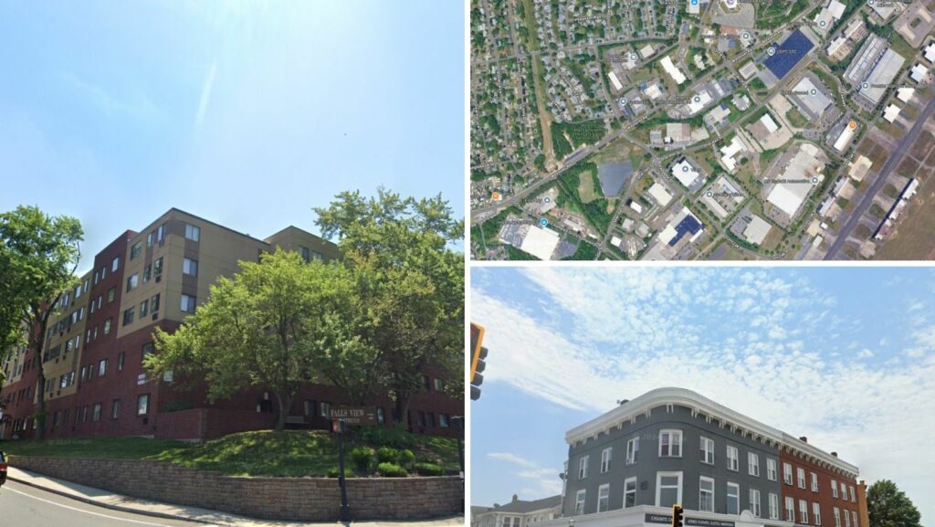 Apartments and industrial facilities with flat roofs across Chicopee, MA