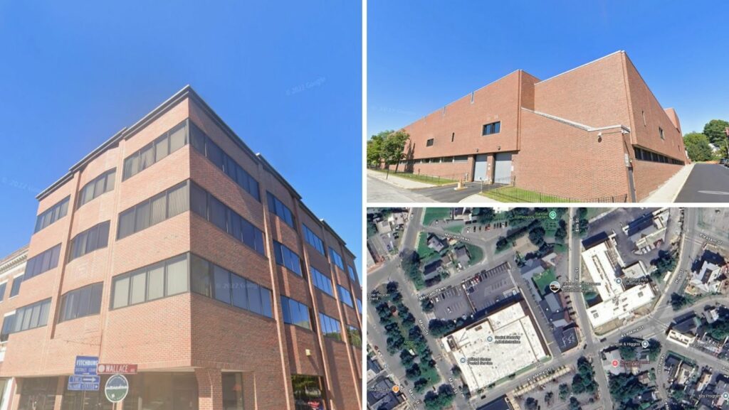 Industrial and civic facilities showcasing flat roofing in Fitchburg, MA